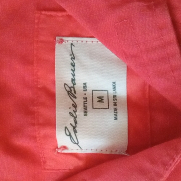 Eddie Bauer 100% cotton watermelon colored jacket Size Medium - Picture 3 of 6
